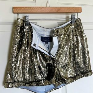 Gold Sequin Shorts